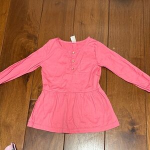 Pink Long Sleeve Kids Top